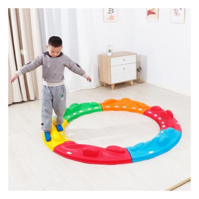 China New Plastic Balance Toys Kids Progression Stones Coordination and Stability Progression Training Stones 6pcs/set Baby Sensory Balance Beam for sale