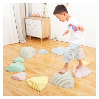 China Supplier Plastic Kindergarten Amazon Amazon Children Stepping Stones Fitness Toys Balance Training Stepping Stones Cross River for sale