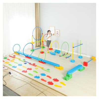 China Factory wholesale plastic sensory training equipment outdoor plastic kids play training balance beam equipment balance toy for kids for sale