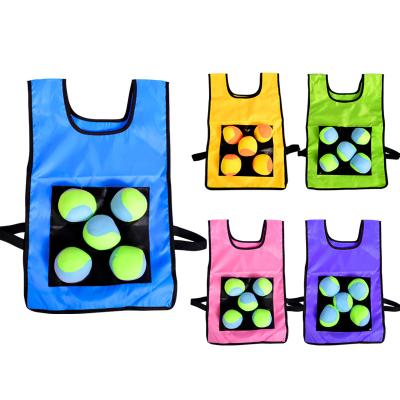 China Kids Vest Sticky Sticky Ball Vest Sensory Training Throwing Sticky Ball Outdoor Toy Dodge Cake Ball Vest For Kids LY-GT022 for sale