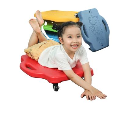 China Kids Scooter Plastic Board with Handles Plastic Sensory Training Equipment for Kids Four Wheel Sports Balance Scooter Sensory Toys for sale