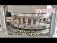 2 Layer Rotary Type Pill Tablet Press Machine With 2 Forced Feeders ZPW29