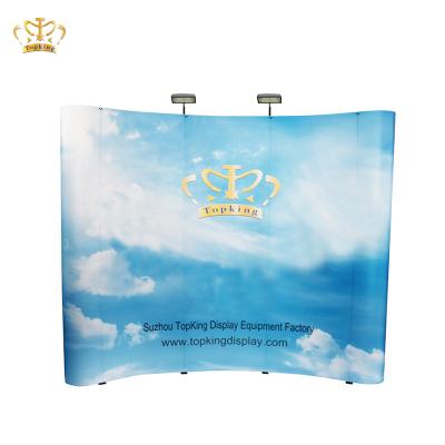 China Advertising Factory Price Aluminum Spring Pop Up Banner Stand Fabric Display Rack for sale