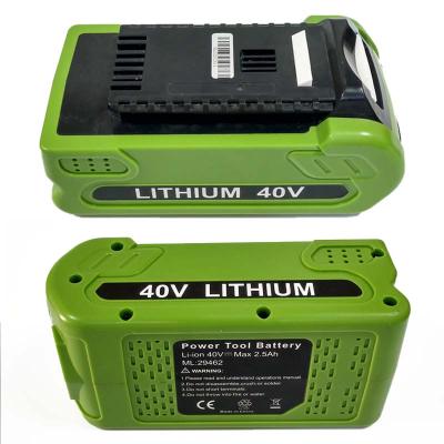 China Machine- Rechargeable Lawn Mower Lithium GreenWorks 40 Volt G-MAX Battery Replacement 29462 2947 High Capacity 6Ah 5Ah Battery for sale