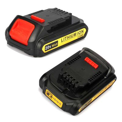 China Power tools wholesale cordless drill 18V 20V DCB200 lithium battery pack 2000mAh DCB203 Li-ion rechargeable dewal replacement batteries for sale