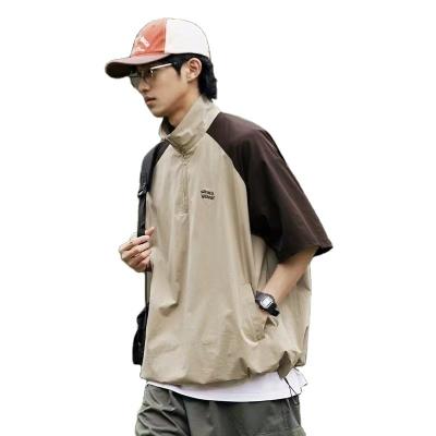 China QUICK DRY Customizable Short Sleeves Relaxed Left Style t Leisure Gaojie Chaopai Polo Short Sheathed Summer Workwear for sale