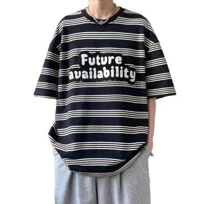 China OEM/ODM Fashion Brand High Street QUICK DRY Letter Printing Short Sleeve Men's Hip Hop Top Loose Dynamic T-shirt Men for sale