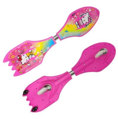 China hello kitty caster board ripstick skateboard with rocket shape pink orange blue for sale