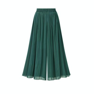 China Fashion Breathable Wide Leg Skirt Clothing Women's OEM/ODM Loose Comfy Chiffon Pants for sale