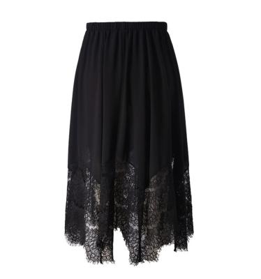 China Plus Size OEM Style New Plus Size Half Knee Length Women Lace Skirt for sale