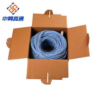 China Cat 6 cable cat5 cat5e cable network LAN computer cable 305m roll overhead price for sale