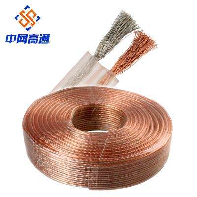 China Hot Selling High Quality Transparent Line Loudspeaker PVC Copper Audio Speaker Cable for sale