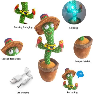 China Children Playing Toy Best Selling Flashing Light Christmas Gifts Dancing Cactus Plush Toys Stuffed Funny Soft Plush Toy For Kids From China Toys for sale