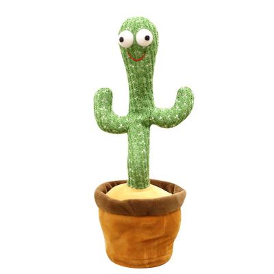 China High Quality Hot Selling Christmas Gifts Dancing Cactus Plush Toy Talking Cactus Recording Singing Plush Toy ZH-0069 for sale