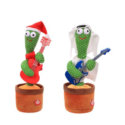 China Children Playing Cactus Toy Present Toy Speaking Christmas Gift Dancing Dancing Plush Singing Doll Recorder Toy Factory Direct Sell Wriggle for sale