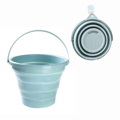 China Other Folding Strong Compact Bucket Household Sundries Silicone Box Collapsible Water Buckets With Sturdy Handle for sale