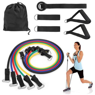 China Home Gym Exercise 11PCS Different Types Of Piping Band Resistance Exercise Bands Pull Up Resistance Bands Tube for sale