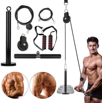 China Gym fitness strength arm forearm pp belt pulley cable machine indoor and outdoor lifting equipment for sale