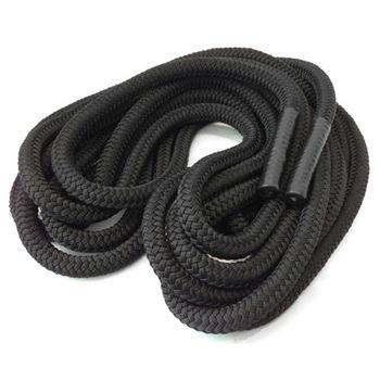 China 3 Strand Nylon Gym Fitness Premium 50mm Power Training Battle Rope With Cover for sale