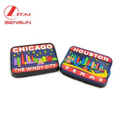 China Shape Skyscraper PVC Fridge Magnet for sale