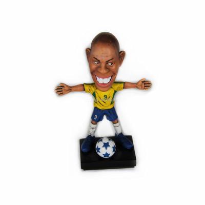 China Europe footballer poly resin funny shake head, 3D action figure for sale