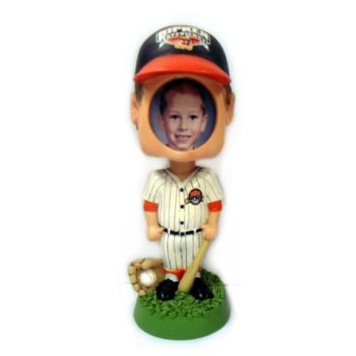 China Europe Baseball Wholesale Boy Funny Resin Flip Head With Photo Frame for sale