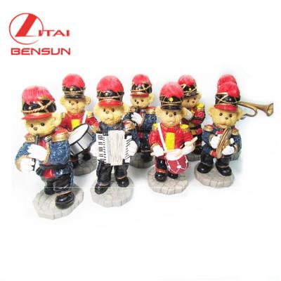 China Europe resin craft carved artificial creative music bear figurines for sale