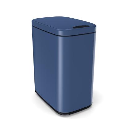 China Sustainable Household Garbage Container 8L Stainless Steel Sensor Bin With ABS Lid for sale