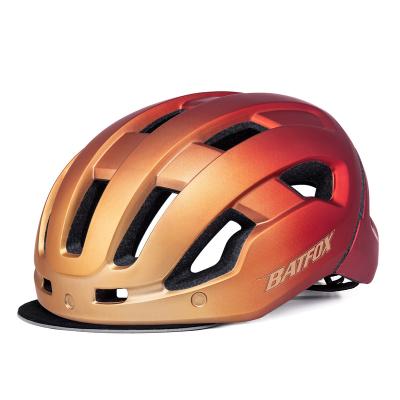 China Safety Bicycle Accessories Helemt City Bicycle Helmet With Sunglasses Sports Equipment Gradient Color Bicycle Helmet Factory Price for sale