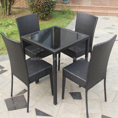 China pp rattan chair and table steel plastic mold for plastic injection pp rattan chair mold china supplier for sale