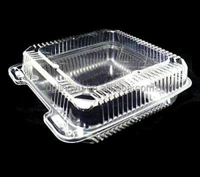 China Recycled Materials Transparent Plastic Food Box Customized Size for sale