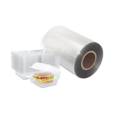 China Protective Products PET Rigid Clear Plastic Film For Making Trays Leaflet Blister Hanging Food Box Folded Clear Box for sale