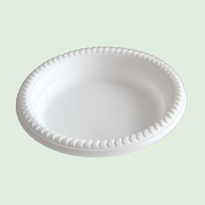 China Disposable 6 Inch Disposable Cornstarch Dish Biodegradable Container P06 for sale