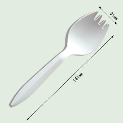 China Home Party Hot Sale Disposable Hotel Restaurant Cornstarch Fork SK06 Biodegradable Spoon for sale