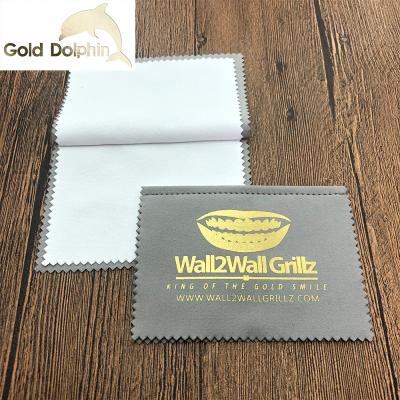 China Viable custom chemical treatment four layers gold silver jewelry polishing cloth, 4 layers brand jewelry/gold/silver polishing cloth for sale