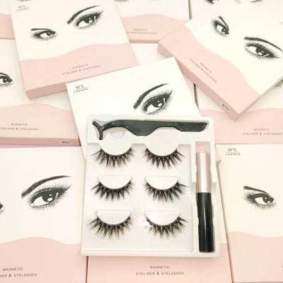 China Natural Feather Magnet Eyelashes 25mm Mink Custom Eyelashes With Lashbox best Mink Eyelashes for sale