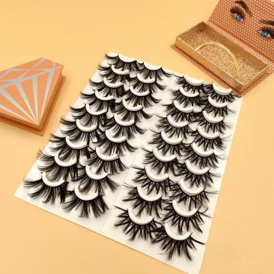 China Soft Mink Eyelashes 5D Strip 5D Handmade Lashes 25mm 3d Mink False Eyelash With Customized Box for sale