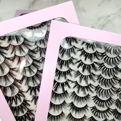 China Soft Strip Packaging Wholesale Luxury Faux Mink Lashes 3D Silk Eyelash 20 Pairs Faux Mink Synthetic Eyelashes Eyelash Set 3D Lash Set for sale