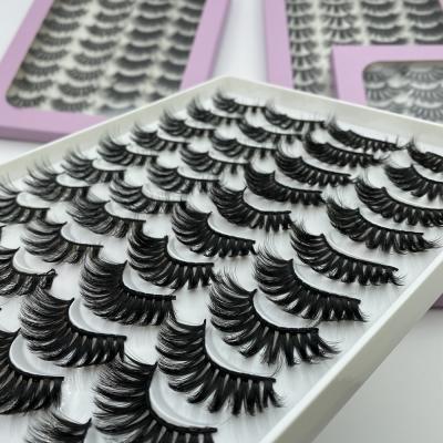 China 20 Pairs Eyelash Drawer Packaging Faux Mink Eye Lashes Wispy Silk Eyelashes Deep Set Lashbox Packaging for sale