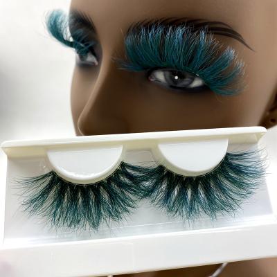 China Mix Color Natural Long Strands With Private Label Eyelash Custom Box Your Own Logo Brand Eyelashes 25mm Mink Hot Sale Fur for sale