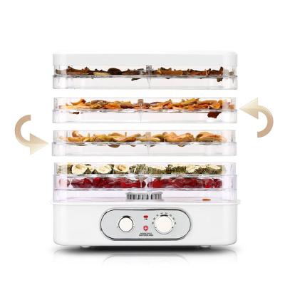 China Hotel Sales Hot 5 Trays Fruit Dryer Mechanical Home Adjustable Temperature Vegetable Food Dehydrator for sale