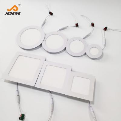 China Modern High Lumen Panel Light Square Round Recessed Frameless Panel Light For Indoor Lighting for sale