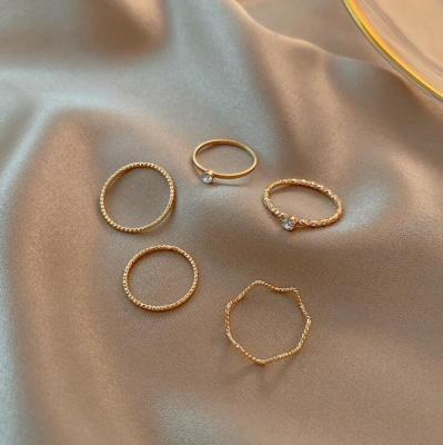 China New come nickel free simple chic 3pcs rings kit from korea and japan in stock for sale