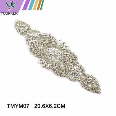 China Wholesale Eco-Friendly Rhinestone Bridal Sash Crystal Appliques For Wedding Dresses for sale