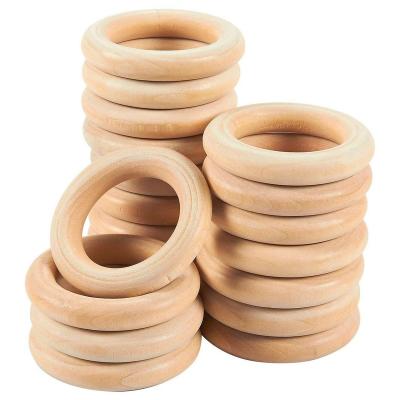 China China Eco-friendly Natural Wooden Circle Unfinished Wooden Rings For DIY And Craft Accessories for sale