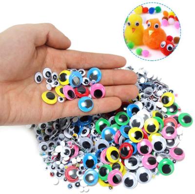 China Cartoon Toy Custom Child DIY Use Safety Wobbly Movable Plastic Googly Eyes Assorted Adhesive Bustle Light Up Eyes For Party Fun Doll for sale