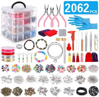 China art & Hot Selling 2062PCS ADULT CRAFT JEWELRY COLLECTIBLES DIY MAKING KITS SET JEWELRY TOOLS for sale