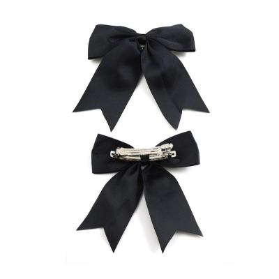 China Wholesale Beautiful Beautiful Black Bows Ties Girls Hair Clips For Hair Accessories for sale