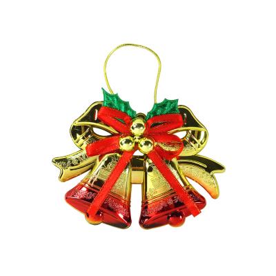 China Christamas Home Decoration Christmas Plastic Bell Shaped Pendants For Trees And Doors Hanging for sale