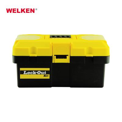 China Plastic High Quality Yellow Combination Lockout Box For Lockout Tagout for sale